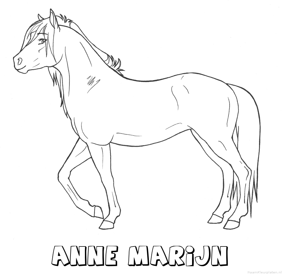 Anne marijn paard kleurplaat